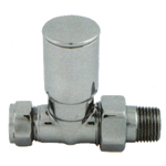 Abacus Ultima Arc Straight Radiator Valves Chrome