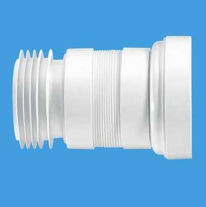 McAlpine Straight Flexible WC Connector 150 - 310mm - WC-F23R