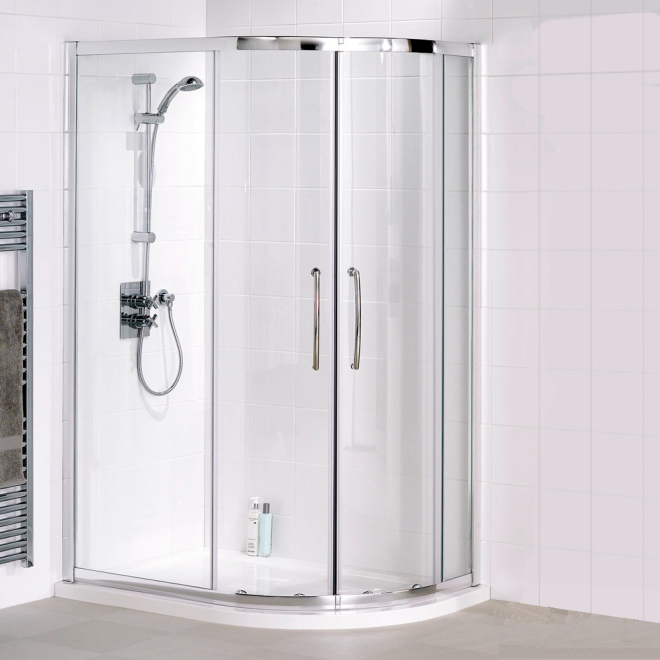 Lakes Classic 1200 x 800 Easy-Fit White Offset Quadrant Shower Enclosure