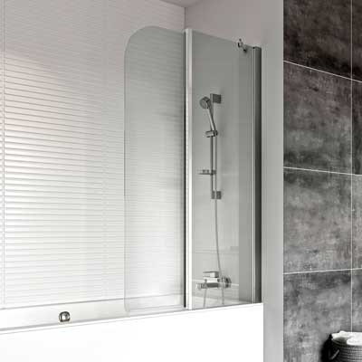 Twin panel shower bath screens