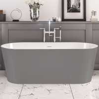 Beaufort Lambeth 1590 x 740 Grey Freestanding Bath