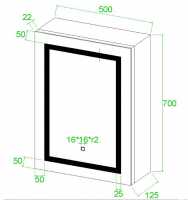 Mallard 600mm 2 Door Front-Lit LED Mirror Cabinet