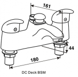 Burlington Claremont Traditional Angled Bath Shower Mixer Tap