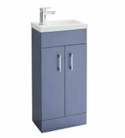 Lomond 400 Cloakroom Vanity Unit - Storm Blue - Highlife Bathrooms