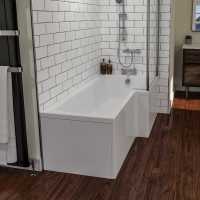 Beaufort Shannon 1500 x 850 L Shaped Shower Bath - Right Hand