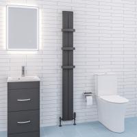 Abacus Metro Bathroom Towel Rail - 1193 x 500mm - Terra Matt