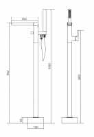Orpington Floor Standing Bath Shower Mixer - Brushed Brass