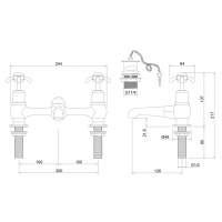 Burlington Birkenhead H Type Basin Mixer Tap - BI10