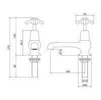 Burlington Anglesey Monobloc Bidet Mixer Tap with High Central Indice - AN13