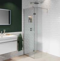 Abacus Direct E Series Walk In Shower Screen With Hinged Return 900mm