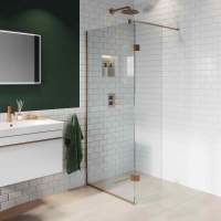 Abacus Direct E Series Walk In Shower Screen With Hinged Return 900mm
