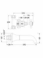 Vema Lys Chrome 4-Hole Deck Mounted Bath Shower Mixer Tap (DITB4004) 