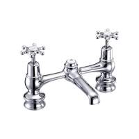 Burlington Anglesey Regent Basin Mixer Tap with Curved Spout - ANR28