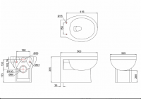 Burlington Low Level WC with Slimline White Ceramic Cistern, Push Button & Chrome Flush Pipe
