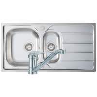 Prima 1.5 Bowl 965 x 500mm Stainless Steel Sink & Single Lever Tap Pack