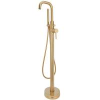 Scudo Core Brushed Brass Freestanding Bath Shower Mixer Tap