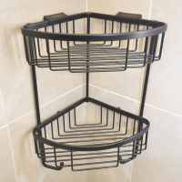 Roman Double Corner Shower Basket with Hook- RSB05 - Chrome
