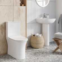 Campbell Rimless Close Coupled Fully Shrouded Comfort Height WC & Soft Close Seat