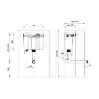 Abacus Easi-Plan Concealed Dual Flush Cistern 980mm