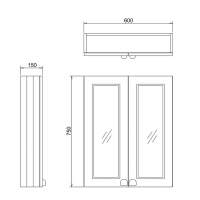 Burlington 65cm Grey 2 Door Vanity Unit With Optional Basin