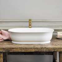 Clearwater Formoso Gloss Clear Stone Countertop Basin - 550 x 350 - B1ACS