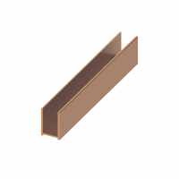 Wet Room 8mm Glass Surface Channel 1200mm - Brushed Bronze