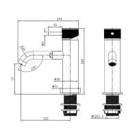 Abacus Plan Mini Mono Basin Mixer Tap - Brushed Nickel