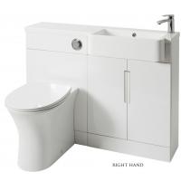 Watervale Combination Basin Unit  & Toilet Unit Pack 1155mm - White Gloss