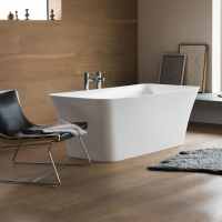 Scudo Labyrinth Fluted Back to Wall Bath