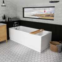 Beaufort Portland 1500 x 700 Single Ended Bath with Grips