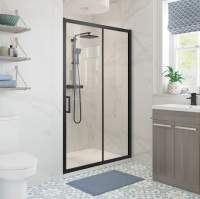 Prime Black 1500mm Sliding Shower Door