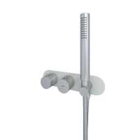 Feeling Greige Round Dual Outlet Shower Valve with Shower Kit by RAK Ceramics