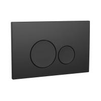 Round Black Dual Flush Button - Scudo