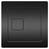 Square Black Dual Flush Button - Scudo