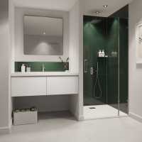 Lily White Showerwall Compact Tile Effect Wall Panel - 1220 x 2400mm