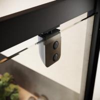 Scudo S6 900mm Brushed Brass Pivot Shower Door
