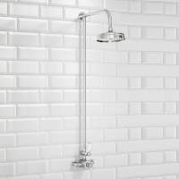 Orkney Series 2 Brushed Brass Square Dual Head Shower Kit - Highlife Bathrooms