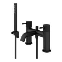 Abacus Iso Pro Deck Mounted Bath Shower Mixer - Matt Black