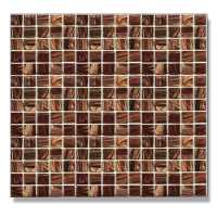 Abacus Brown Square Glass Mosaic Tile Sheet - 327 x 327mm