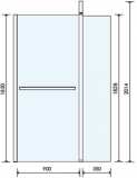 Abacus Direct E Series Walk In Shower Screen - 850mm