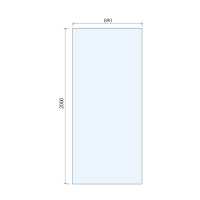 Abacus 8mm Wetroom Shower Screen Glass 835mm