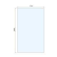 Abacus 8mm Wetroom Shower Screen Glass 1090mm
