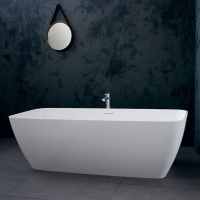 Boat Double-Skinned 1800 x 750 Freestanding Bath with Solid Cast Aluminium Plinth, - White or Bespoke Colour By BC Designs 