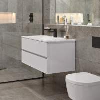 Villeroy & Boch Avento 340 RH Door Cloakroom Vanity Unit With RH Basin - Nordic Oak