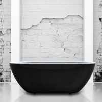 Charlotte Edwards Belgravia Gloss Black 1500 x 730mm Modern Freestanding Bath