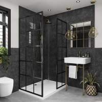 Durapanel Black Sparkle 1200mm Duralock T&G Bathroom Wall Panel By JayLux