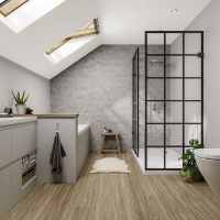 Multipanel Linda Barker Concrete Formwood Shower Panels