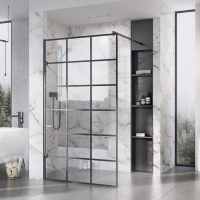 Aquaglass+ Sphere 900x900mm One Door Black Glass Quadrant Shower Enclosure
