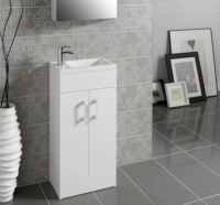 Nuie Athena Vault 2 in 1 WC & Gloss White Vanity Unit 500mm 
