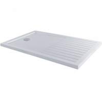 MX Elements 1400 x 900 Anti Slip Walk In Shower Tray with Drying Area